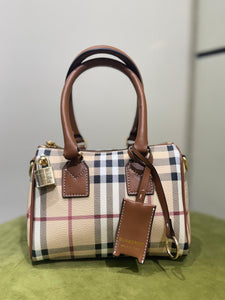 Burberry Vintage Check Mini Top Handle Bag