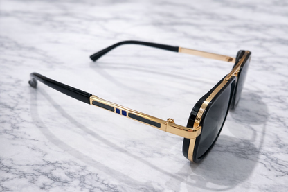 Burberry Rectangular Metal Sunglasses – Gold Frame