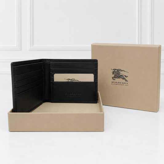 Burberry Embossed Check Bifold Wallet