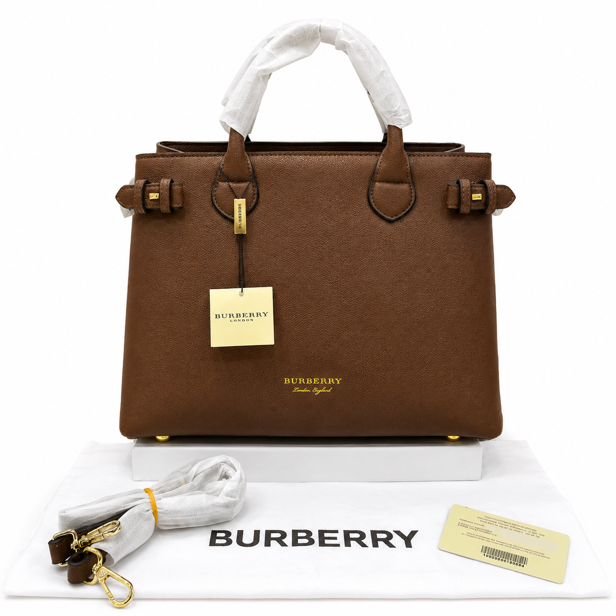 Burberry Leather Belt Tote Bag
