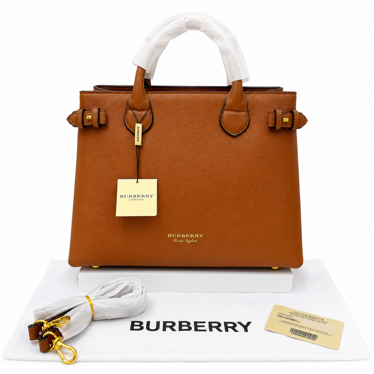 Burberry Leather Belt Tote Bag
