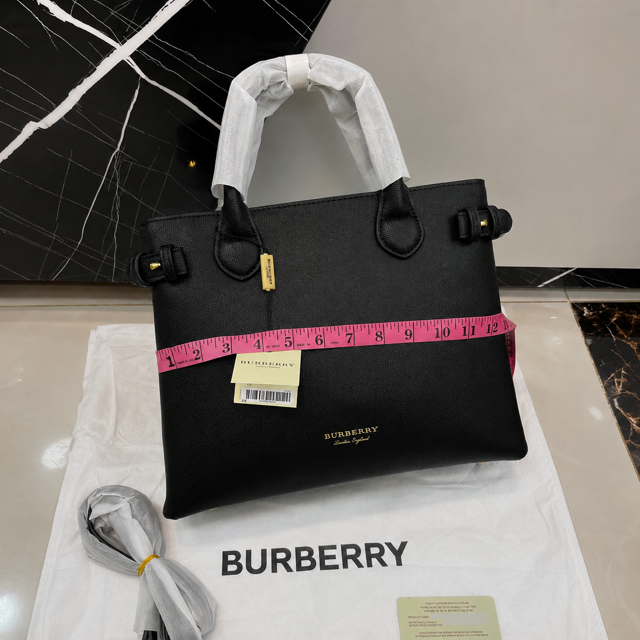 Burberry Leather Belt Tote Bag