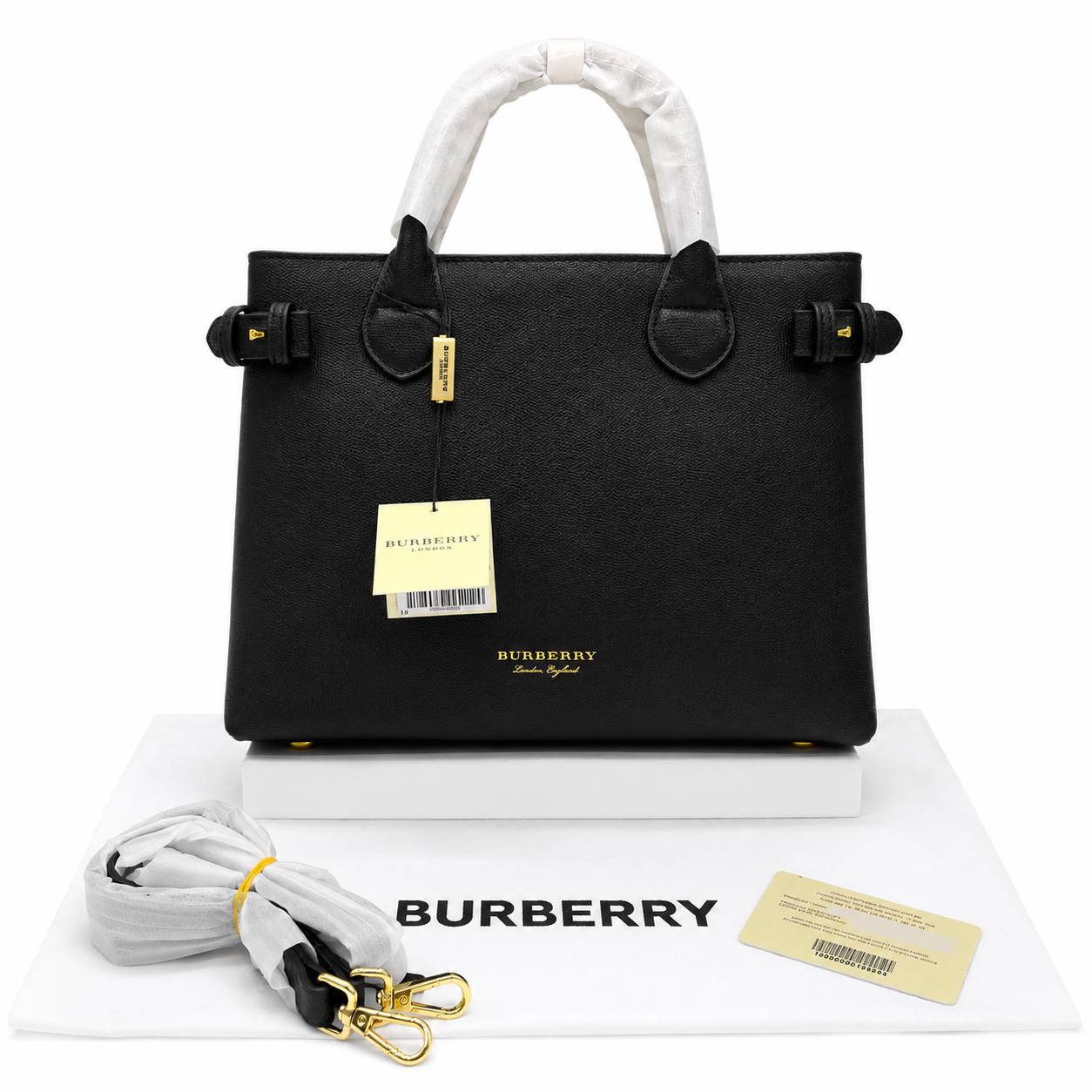 Burberry Leather Belt Tote Bag