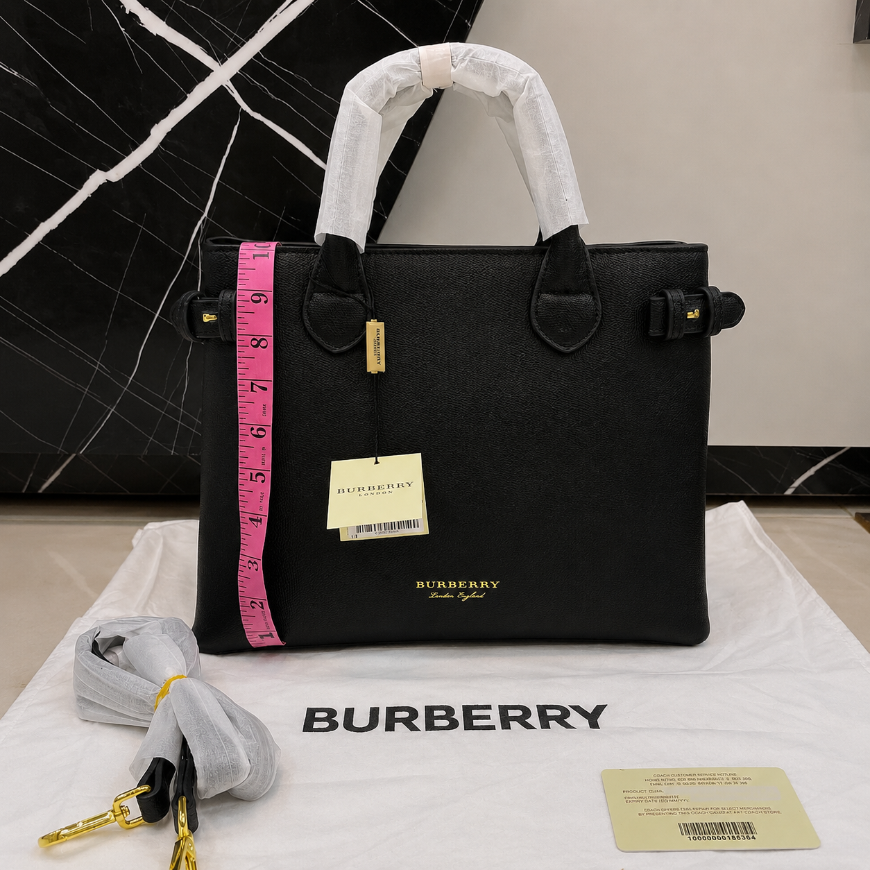 Burberry Leather Belt Tote Bag