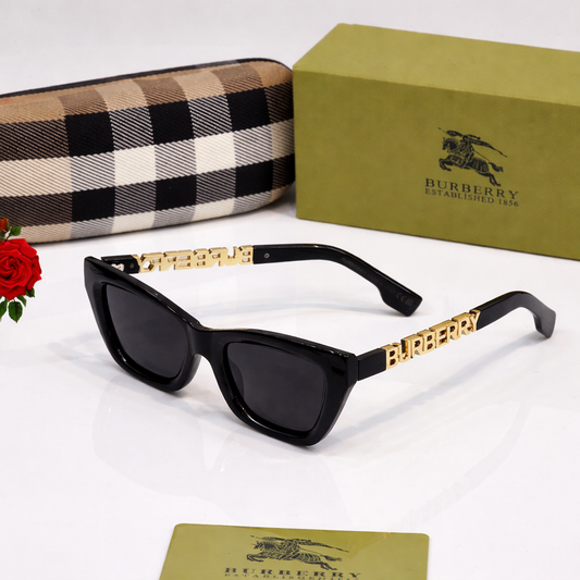Burberry Logo Temple Cat Eye Sunglasses