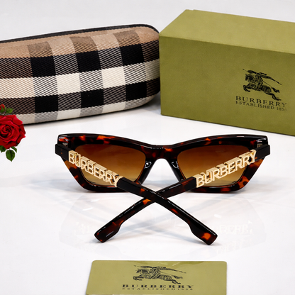 Burberry Logo Temple Cat Eye Sunglasses