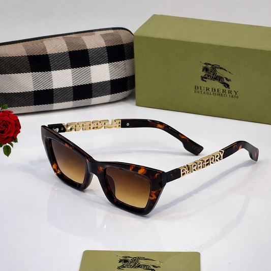 Burberry Logo Temple Cat Eye Sunglasses