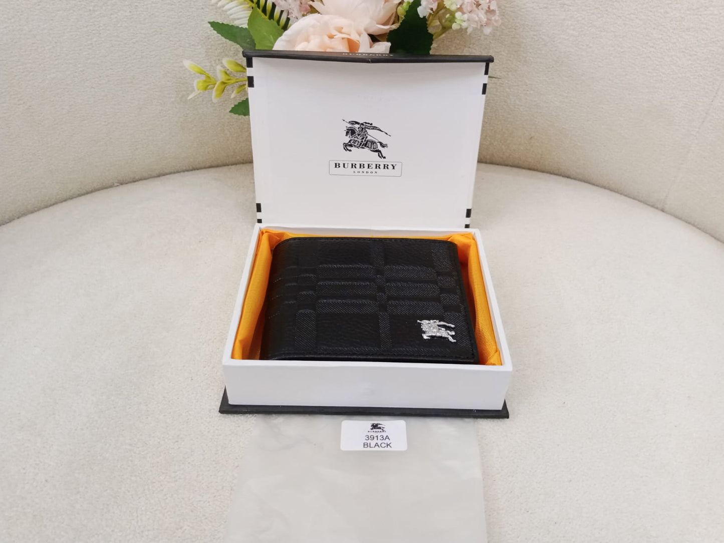 Burberry London Signature Check Premium Leather Bifold Wallet