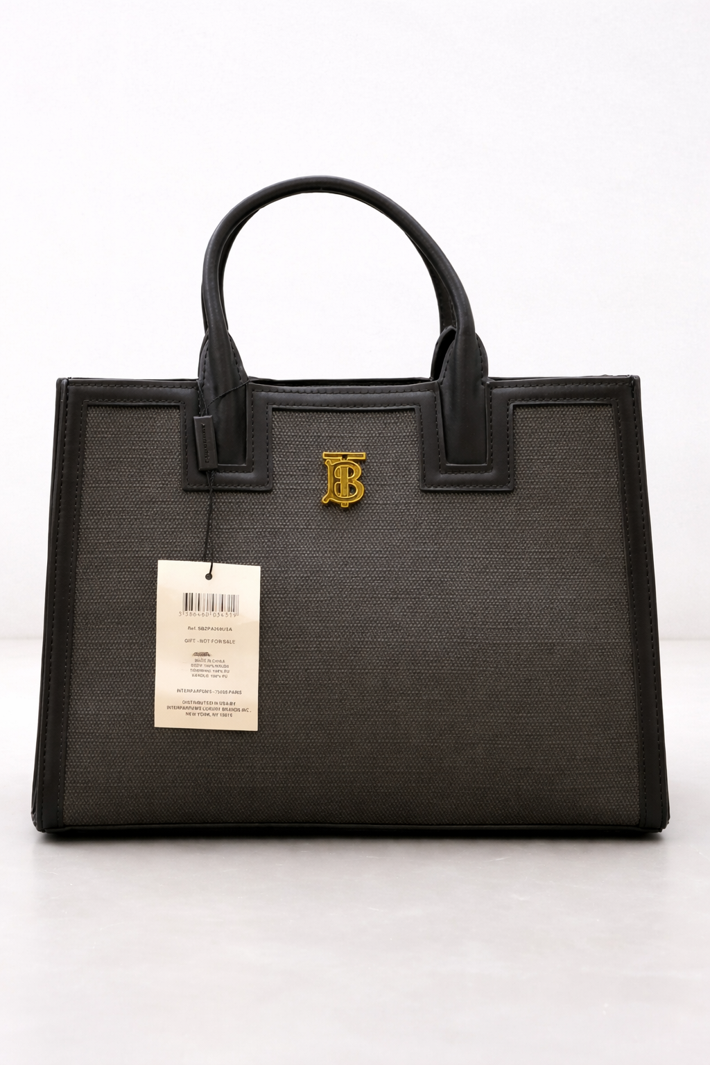 Burberry Style TB Canvas Tote Bag