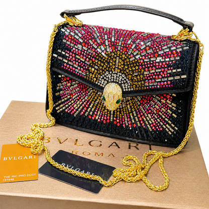 Bvlgari Serpenti Crystal Evening Bag