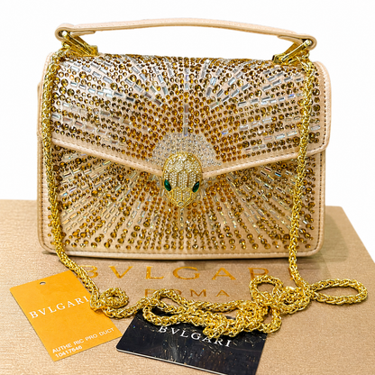 Bvlgari Serpenti Crystal Evening Bag