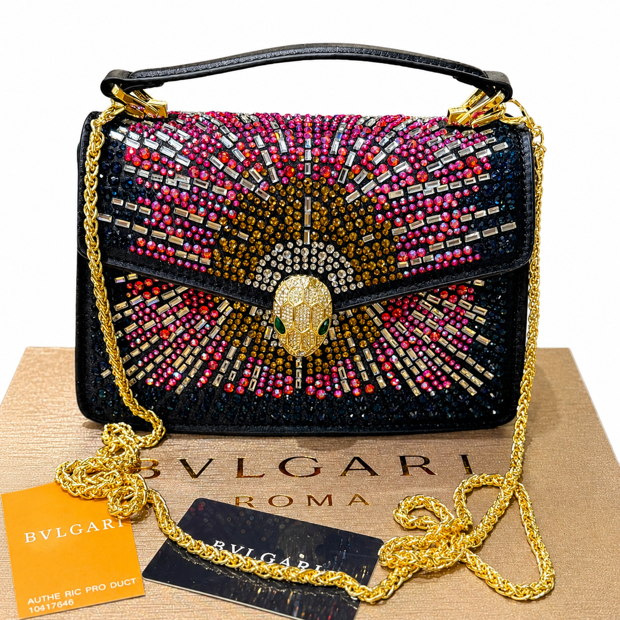 Bvlgari Serpenti Crystal Evening Bag