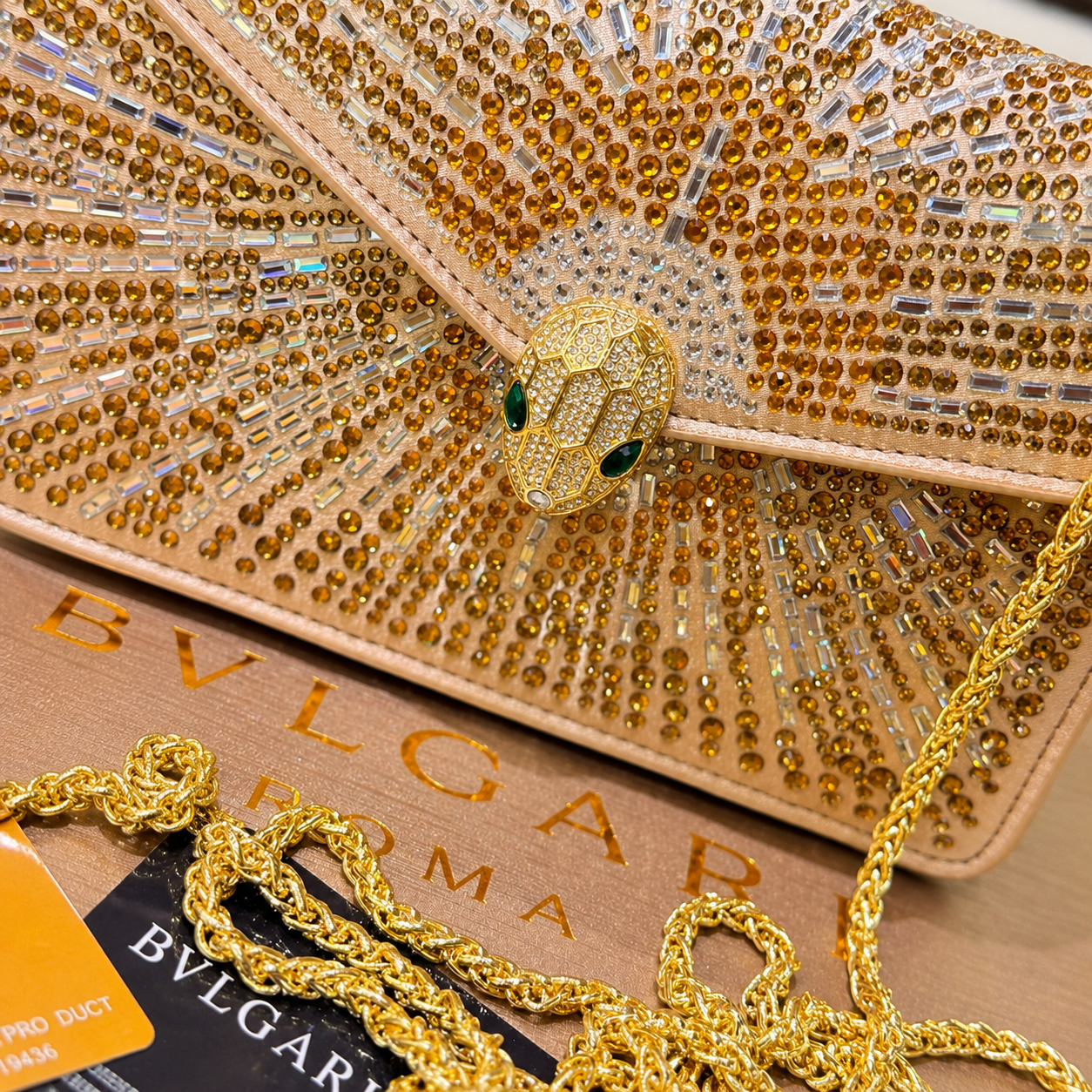 Bvlgari Serpenti Crystal Evening Bag