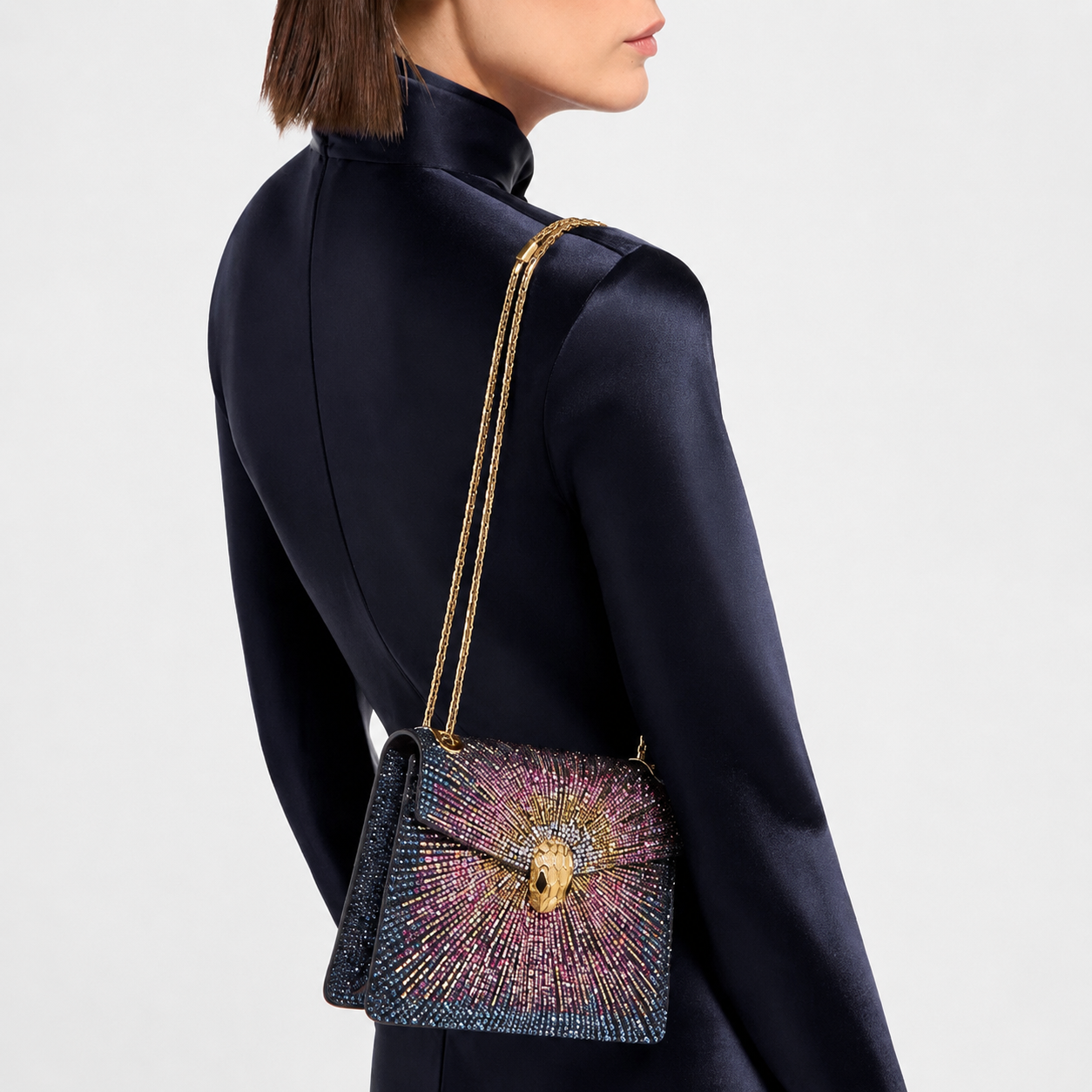Bvlgari Serpenti Crystal Evening Bag