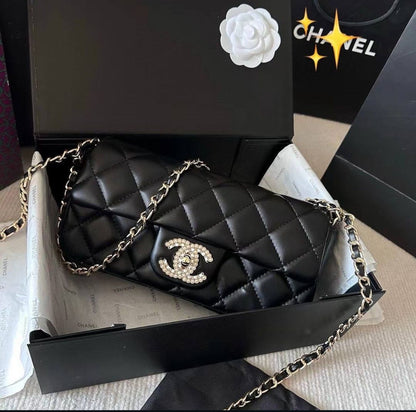 Chanel Pearl CC Quilted Flap Bag