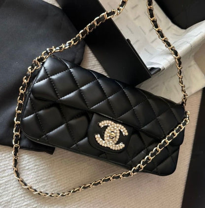 Chanel Pearl CC Quilted Flap Bag