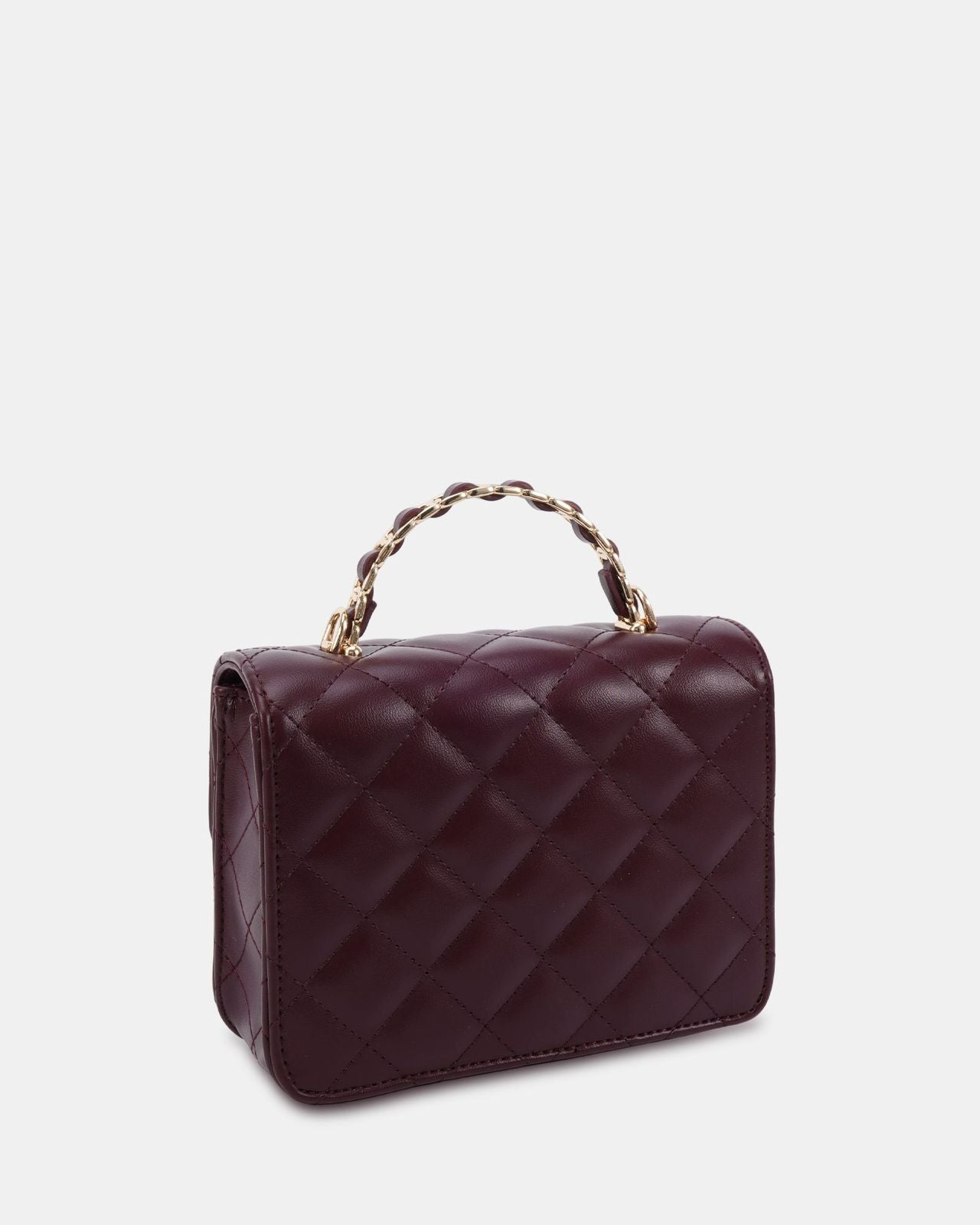 Charles and Keith Quilted Top Handle Chain Bag