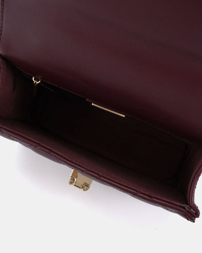 Charles and Keith Quilted Top Handle Chain Bag