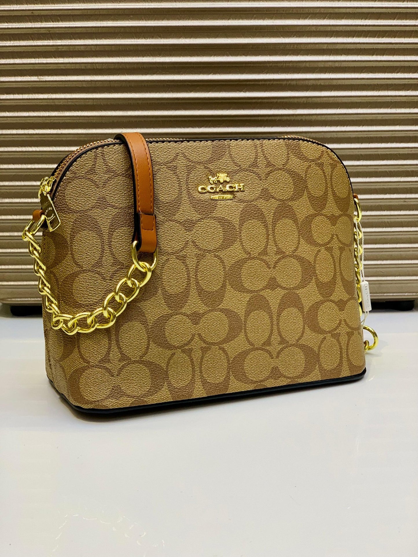Coach Signature Dome Camera Crossbody Bag