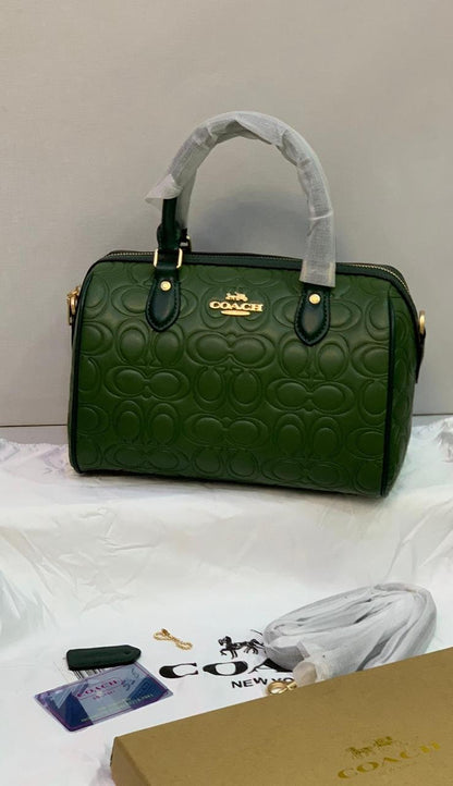 Coach Embossed Signature C Mini Satchel