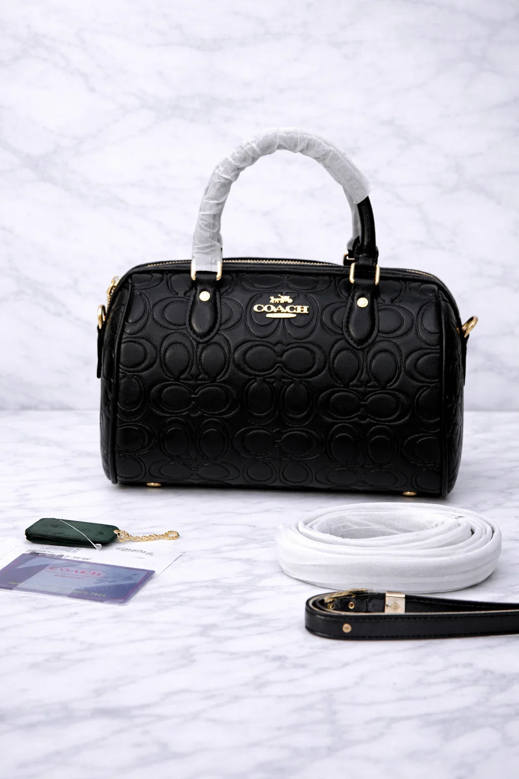 Coach Embossed Signature C Mini Satchel