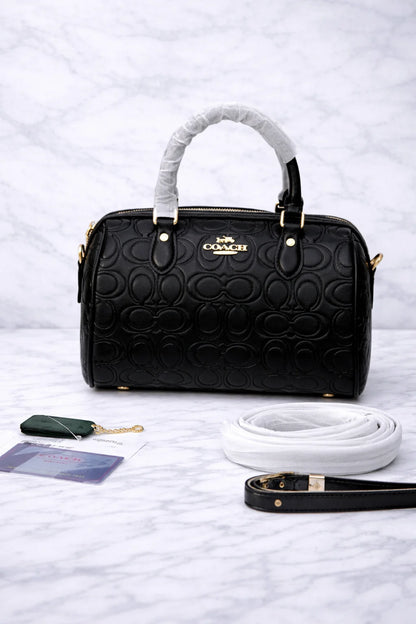 Coach Embossed Signature C Mini Satchel