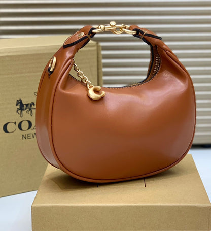 Coach Mini Leather Crescent Shoulder Bag