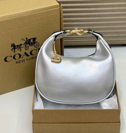 Coach Mini Leather Crescent Shoulder Bag