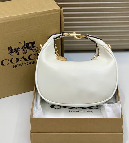 Coach Mini Leather Crescent Shoulder Bag