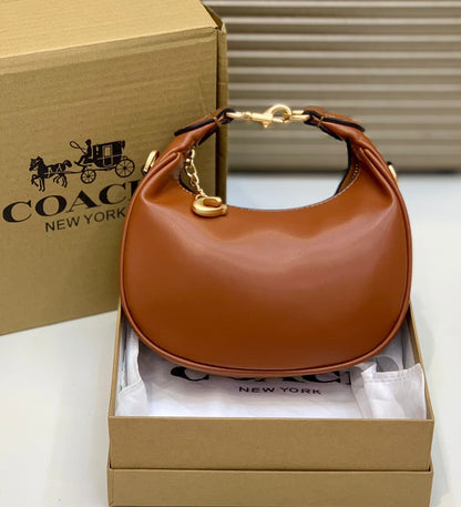 Coach Mini Leather Crescent Shoulder Bag