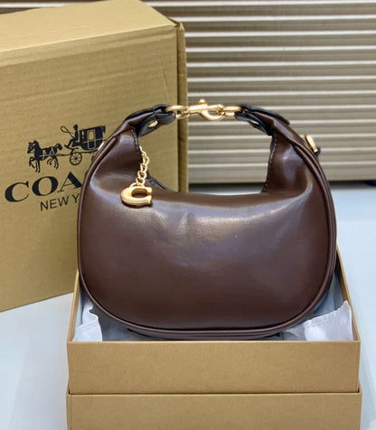 Coach Mini Leather Crescent Shoulder Bag