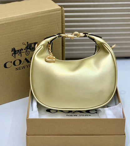Coach Mini Leather Crescent Shoulder Bag