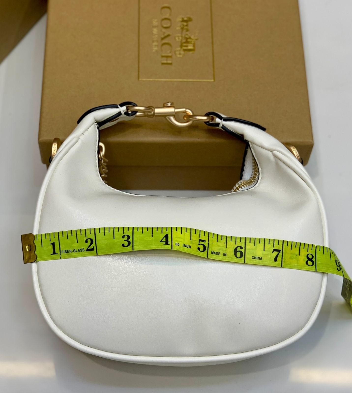 Coach Mini Leather Crescent Shoulder Bag