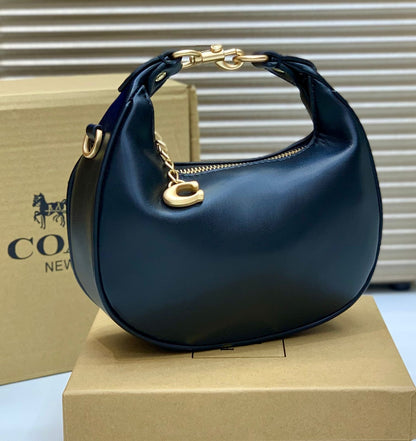 Coach Mini Leather Crescent Shoulder Bag
