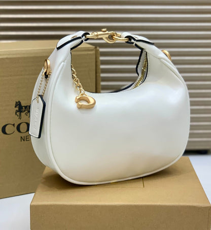 Coach Mini Leather Crescent Shoulder Bag