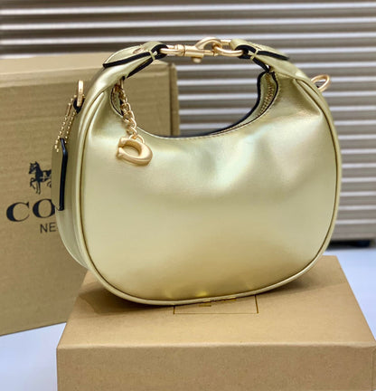Coach Mini Leather Crescent Shoulder Bag