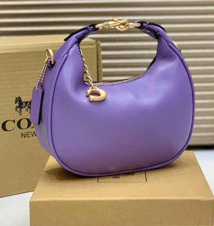 Coach Mini Leather Crescent Shoulder Bag