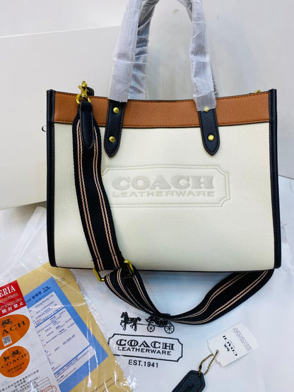 COACH Field Tote 30 in Colorblock With Coach Badge