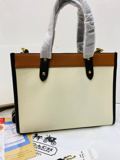 COACH Field Tote 30 in Colorblock With Coach Badge