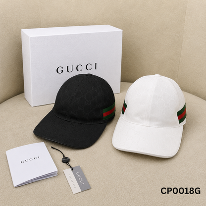 Gucci GG Monogram Web Stripe Baseball Cap