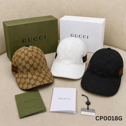Gucci GG Monogram Web Stripe Baseball Cap