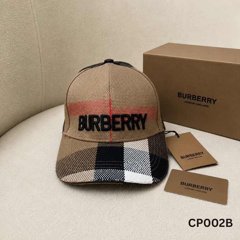 Burberry Vintage Check Embroidered Baseball Cap