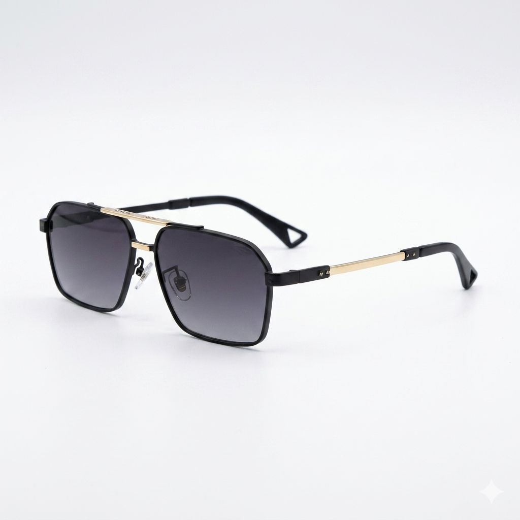Cartier Modern Square Metal Sunglasses