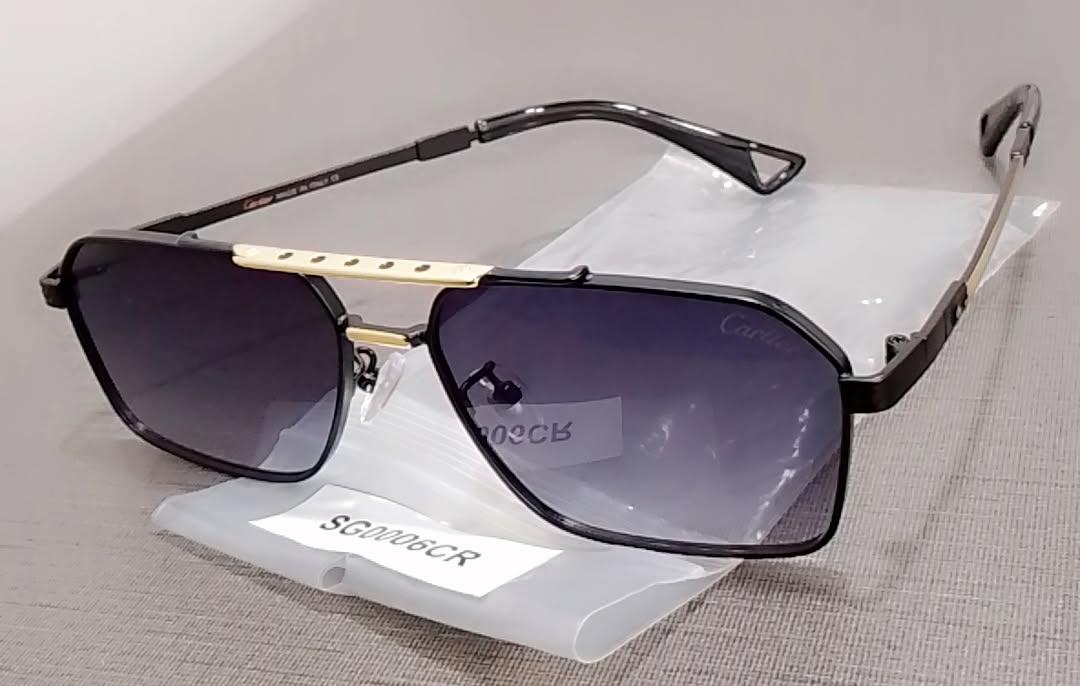Cartier Modern Square Metal Sunglasses
