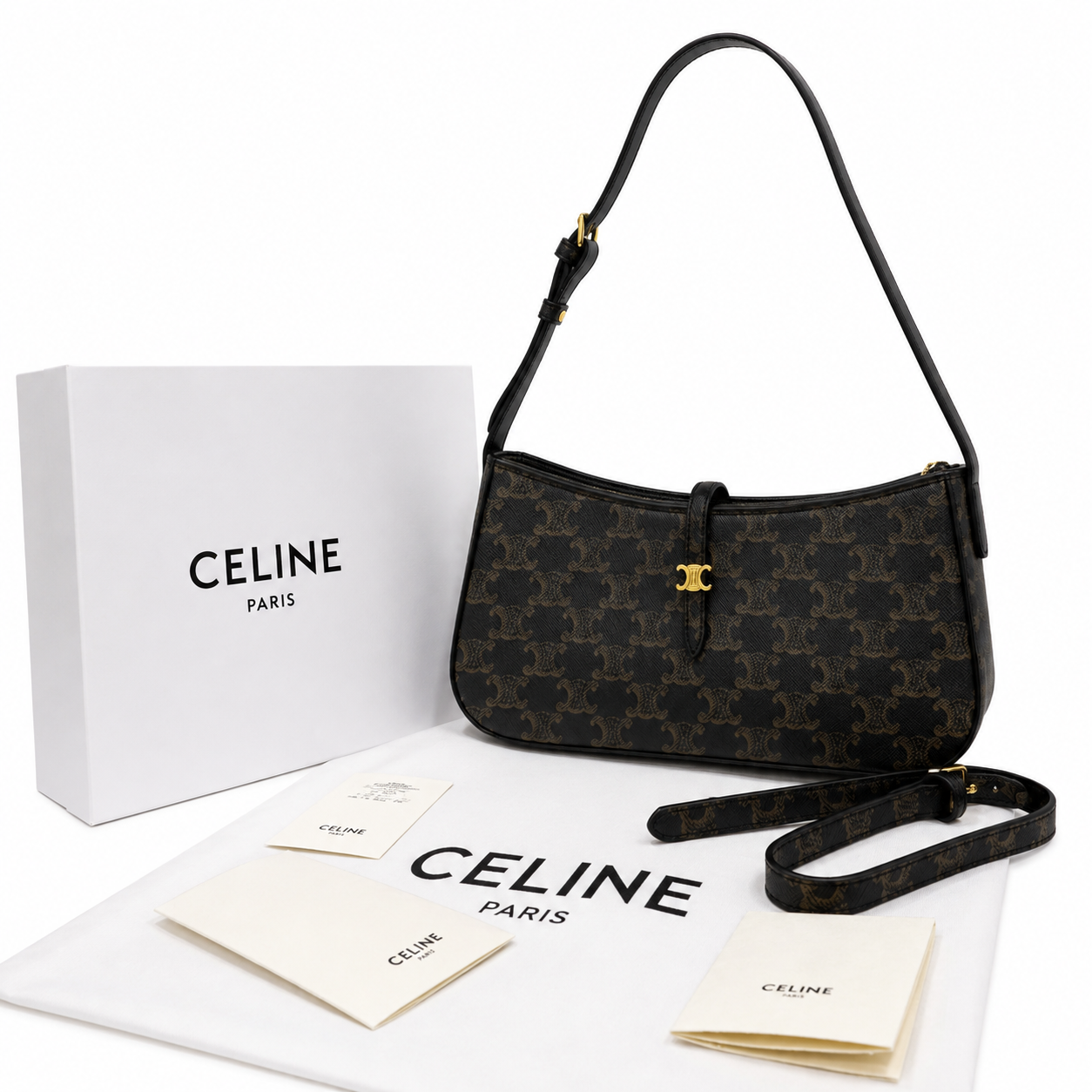 Celine Triomphe Canvas Shoulder Bag