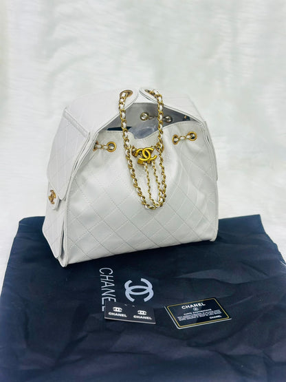 Chanel 25 Medium Handbag (Quilted Drawstring Bucket Style)