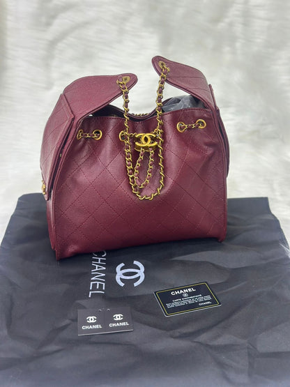 Chanel 25 Medium Handbag (Quilted Drawstring Bucket Style)