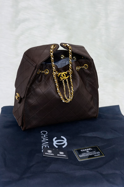 Chanel 25 Medium Handbag (Quilted Drawstring Bucket Style)