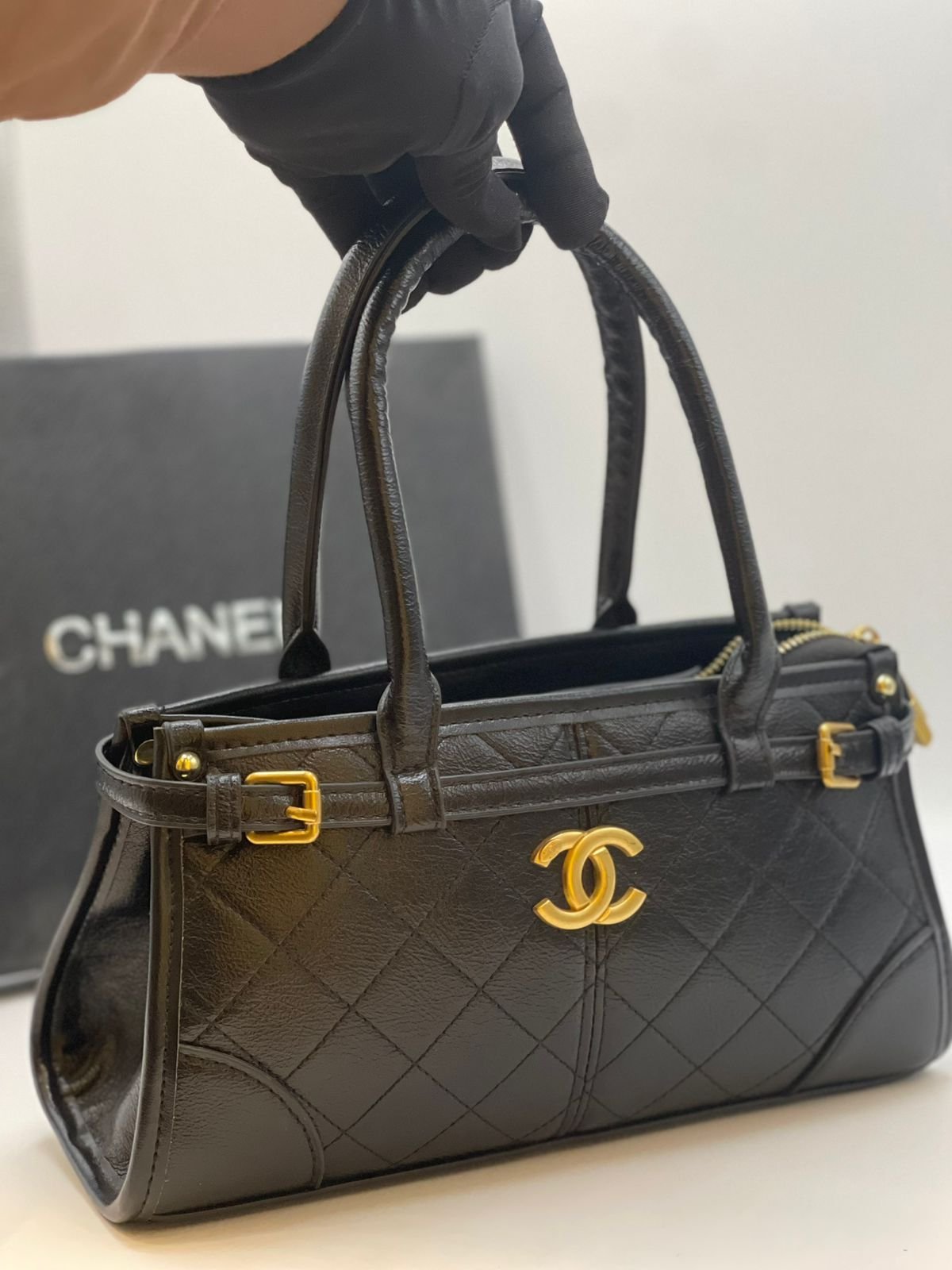 Chanel Quilted Top Handle Mini Bag