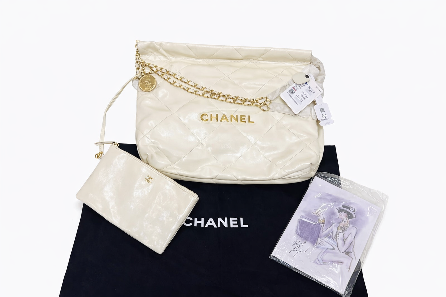 Chanel 25 Style Quilted Chain Shoulder Tote Bag